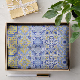 Papel De Seda Padrão de Azulejos Portugueses 