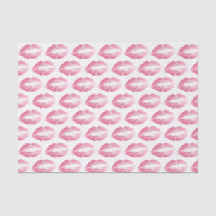 Papel De Seda Padrão de beijo de brilho rosa