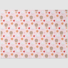 Papel De Seda Padrão de Boho Bonito a Rosa