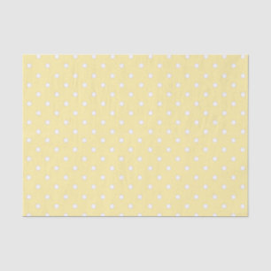 Papel De Seda Padrão de Bolinhas Amarelo