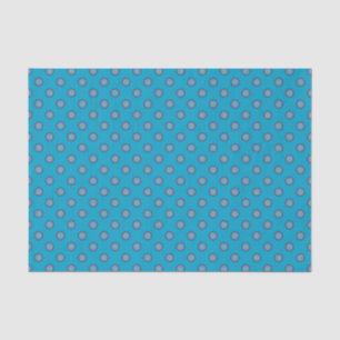 Papel De Seda Padrão de Bolinhas - Azul Rosa