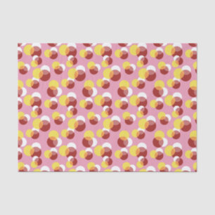 Papel De Seda Padrão de Bolinhas Geométricas do Quic Rosa