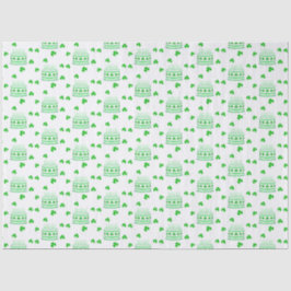 Papel De Seda Padrão de Bolo de Aniversário do Dia de São Patríc