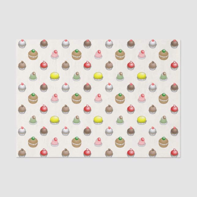 Papel De Seda Padrão de Bolos Pequenos (Frente )