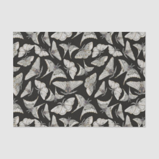 Papel De Seda Padrão de Borboleta Mariposa Preta de Halloween