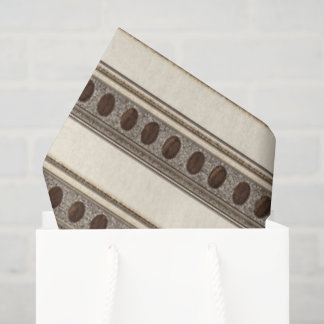Papel De Seda Padrão de Borda de Grão de Café Café Vintage