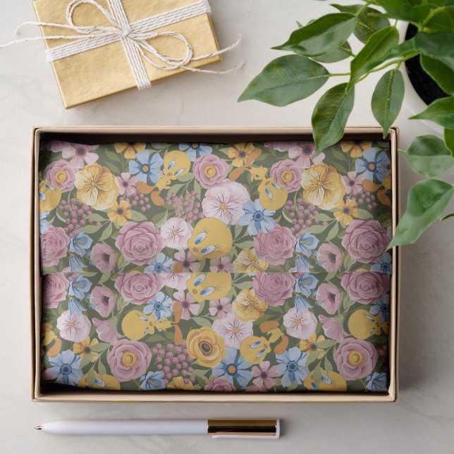 Papel De Seda Padrão de Bordado Floral TWEETY™ (Presente)