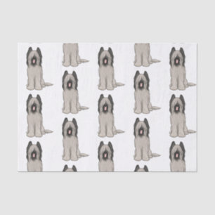 Papel De Seda Padrão de Briards bonitas