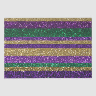 Papel De Seda Padrão de Brilho de Carnaval Purple Amarelo Verde