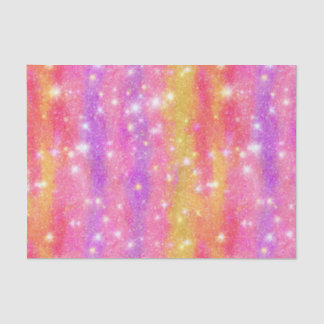 Papel De Seda Padrão de Brilho em Glitter Rosa Laranja Roxo