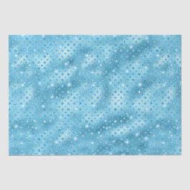 Papel De Seda Padrão de Brilho Metálico Elegante em Azul com Bol