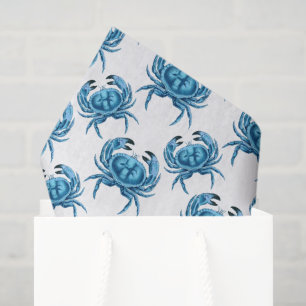 Papel De Seda Padrão de Cabras Azuis