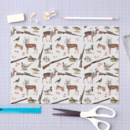 Papel De Seda Padrão de Caçador ao Ar Livre da Vida Selvagem