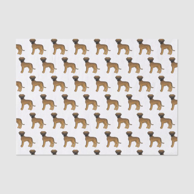 Papel De Seda Padrão de cachorro de desenho animado fofo do Gran (Frente )