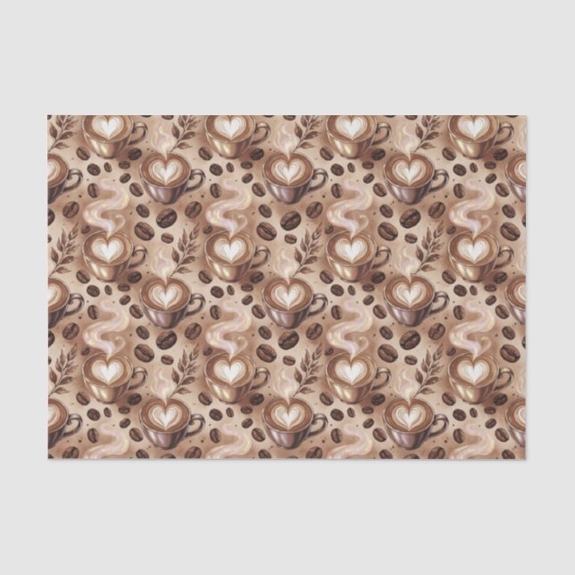 Papel De Seda Padrão de café (Frente )