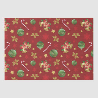 Papel De Seda Padrão de Caneta Ornamant e Candy de Natal