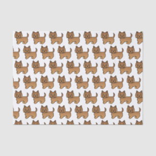 Papel De Seda Padrão de Cão Cachorro Cortado de Cairn Terrier Ve