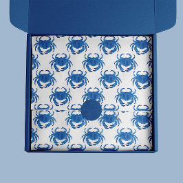Papel De Seda Padrão de caranguejo azul à beira-mar oceano