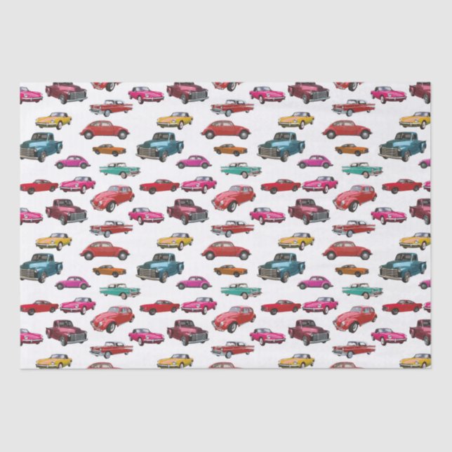 Papel De Seda Padrão de carros e caminhões retrorreflectores (Frente )