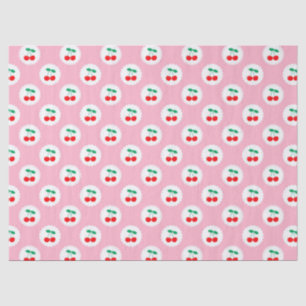 Papel De Seda Padrão de Cereja – Presente & Decoração de Frutas