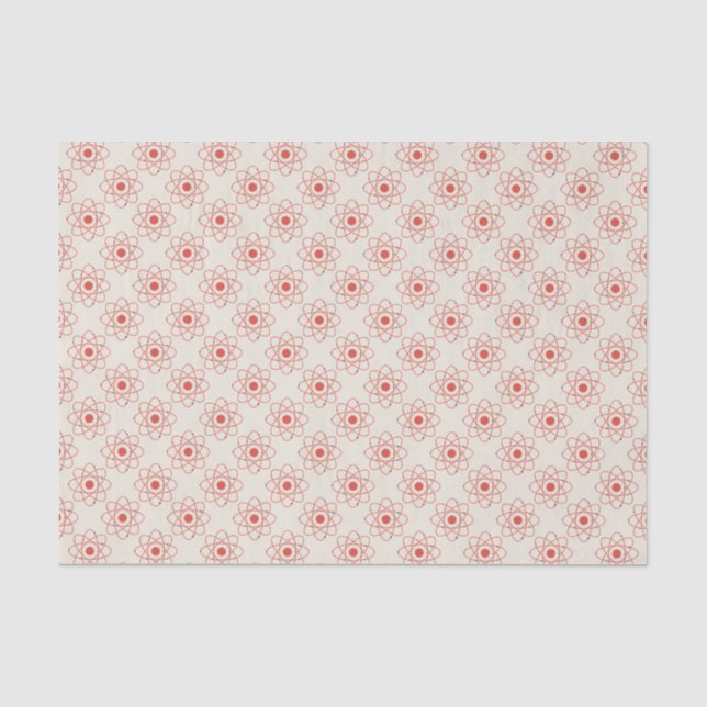 Papel De Seda Padrão de Ciência da Estrutura do Atom (Frente )