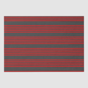 Papel De Seda Padrão de cinco faixas de vermelho e carvão