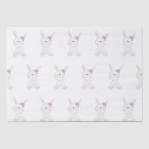 Papel De Seda Padrão de Coelhinho Bebê Chás de Bebê