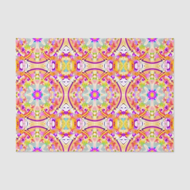 Papel De Seda Padrão de coloração branca do Primavera (Frente )