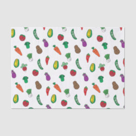 Papel De Seda Padrão de Comida de legumes