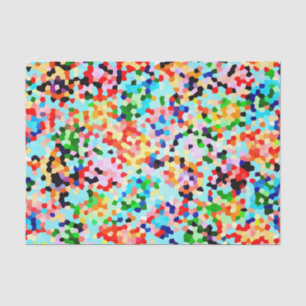 Papel De Seda Padrão de Confetti Moderno Abstrato Colorida