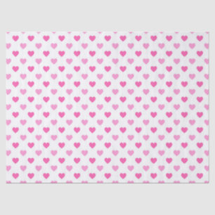 Papel De Seda Padrão de Coração Rosa de Conscientização sobre o