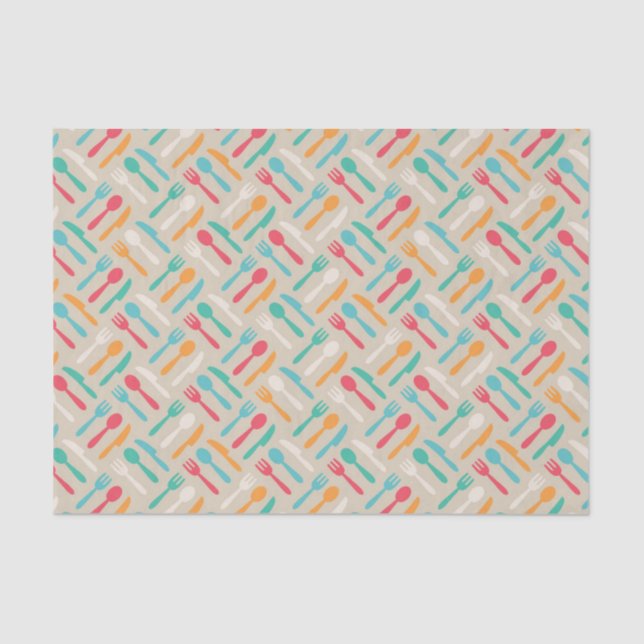 Papel De Seda Padrão de cozinha 3 (Frente )