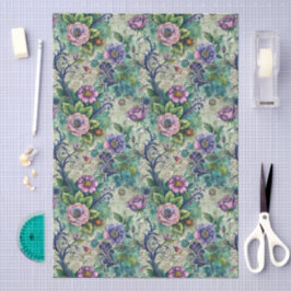 Papel De Seda Padrão de damasco contínuo floral grande e bonito