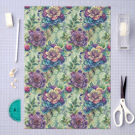 Papel De Seda Padrão de damasco contínuo floral grande e bonito