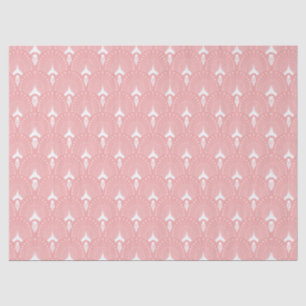 Papel De Seda Padrão de deco de arte, rosa e branco