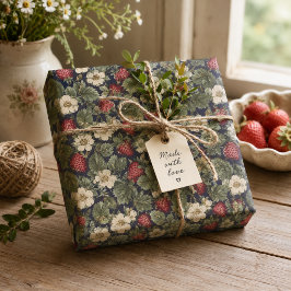 Papel De Seda Padrão de Decoupage Campos de Morango Vintage 