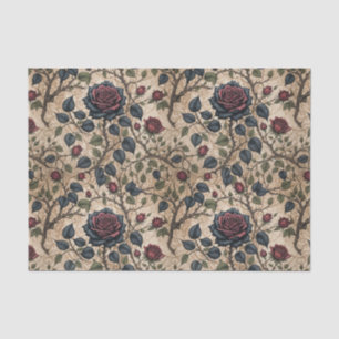 Papel De Seda Padrão de Decoupage do Rosa Gótico Escuro
