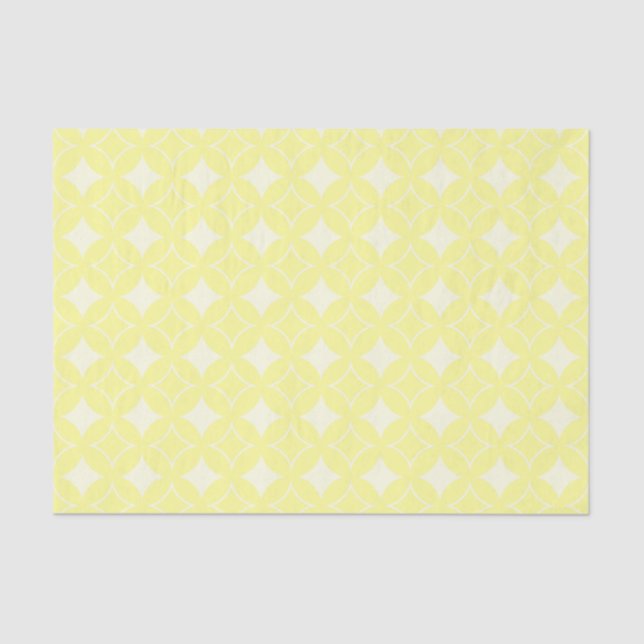 Papel De Seda Padrão de depósito amarelo-limão (Frente )