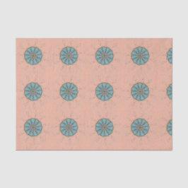 Papel De Seda Padrão de desenho de flor azul