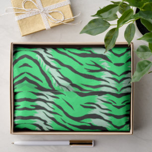 Papel De Seda Padrão de design de pele de animal tigre verde