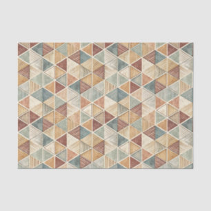 Papel De Seda Padrão de Design de Triângulo Geométrico Abstrato