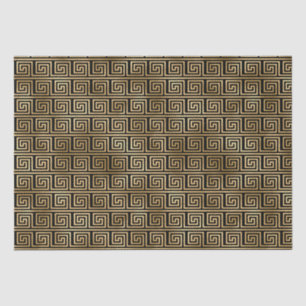 Papel De Seda Padrão de Design em Espiral com Motivo Grego em Es