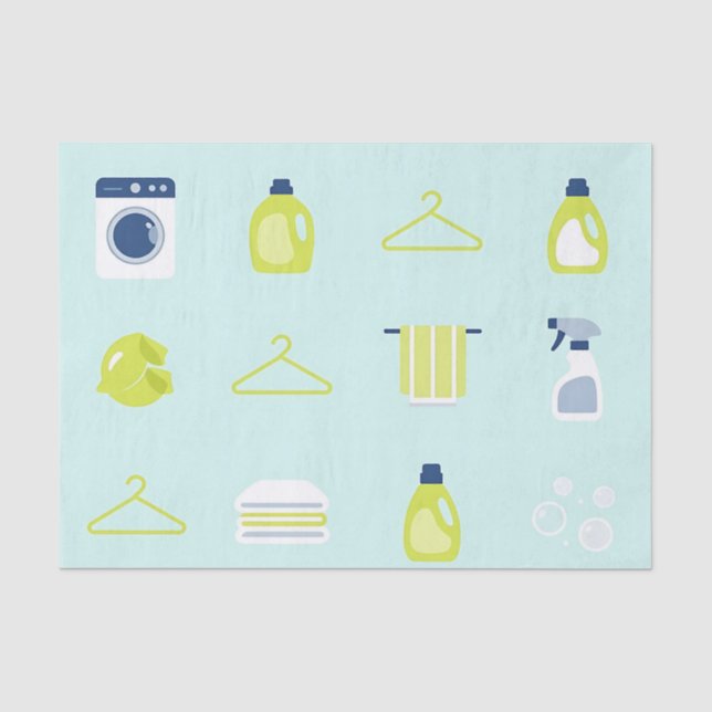 Papel De Seda Padrão de Dia de Roupa Limpa (Frente )