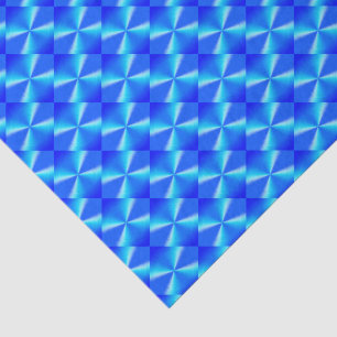 Papel De Seda Padrão de Diamante Azul Real