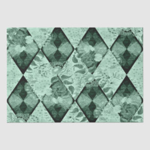 Papel De Seda Padrão De Diamante Com A Dissociação De Florais