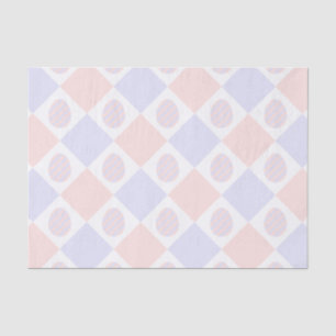 Papel De Seda Padrão de Diamante de páscoa com Ovos Decorados