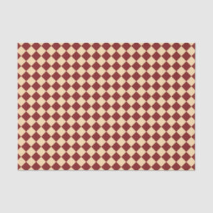 Papel De Seda Padrão de diamante do verificador amarelo vermelho