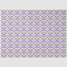 Papel De Seda Padrão de Diamante Geométrico Étnico Pastel Modern