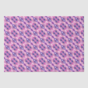 Papel De Seda Padrão de diamante rosa e roxo Formas geométricas