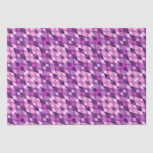 Papel De Seda Padrão de diamante rosa e roxo Formas geométricas